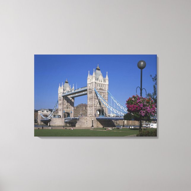 Tower Bridge, River Thames, London, England Canvas Print (Front)