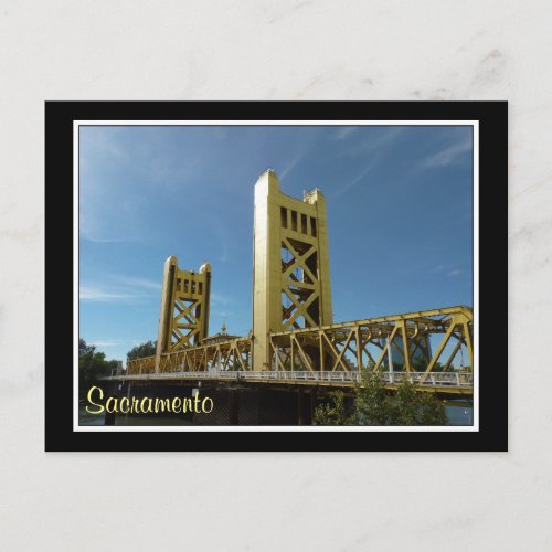 Tower Bridge Sacramento _Alt Back Design Postcard