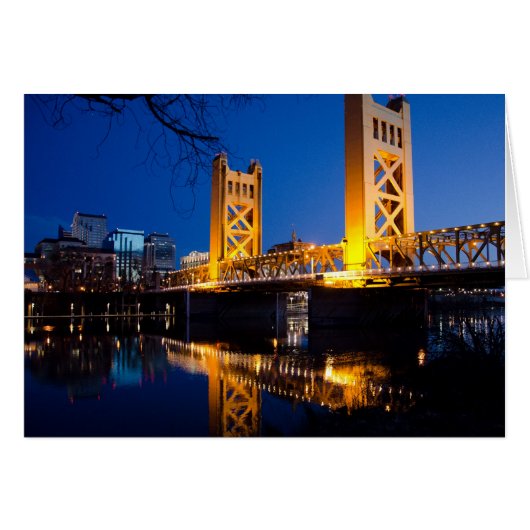Tower Bridge - Sacramento, CA Cards (Front Horizontal)