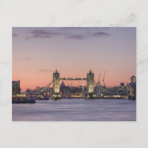 Tower Bridge Sunset Postcard