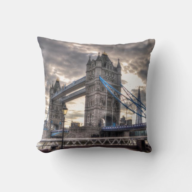 Tower Bridge & The Shard, London, England Throw Pillow (Front)