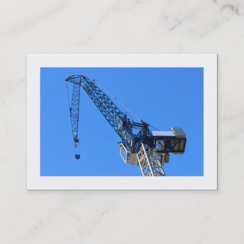 Tower Crane Bordered Business Card