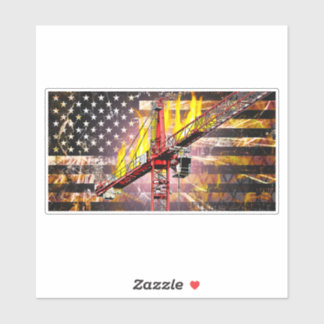 Tower Crane Operator Flag Sticker