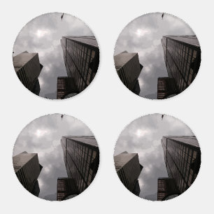 Tower in the city. coaster set