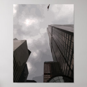 Tower in the city. poster