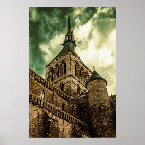 Tower Le Mont Saint Michel France Poster