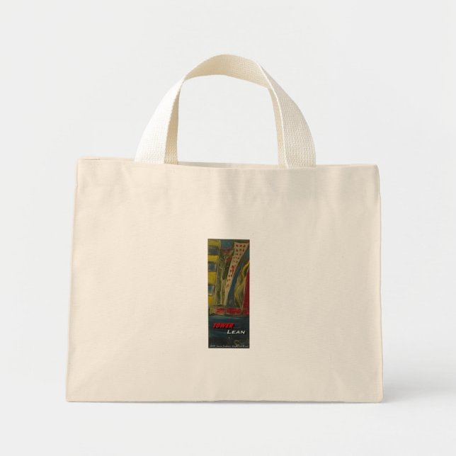 Tower Lean Mini Tote Bag (Front)