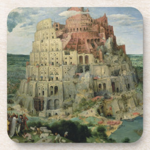 Tower of Babel, 1563 (oil on panel) Beverage Coaster