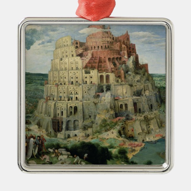 Tower of Babel, 1563 (oil on panel) Metal Ornament (Front)