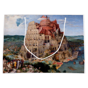 Tower of Babel, Pieter Bruegel the Elder, 1563 Large Gift Bag