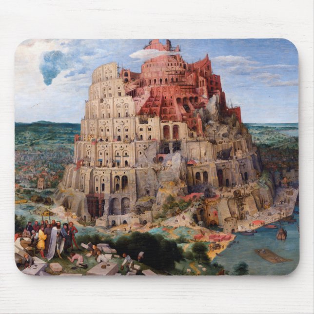 Tower of Babel, Pieter Bruegel the Elder, 1563 Mouse Pad (Front)