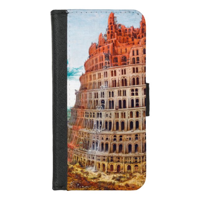 Tower of Babel, Pieter Bruegel the Elder iPhone Wallet Case (Front)