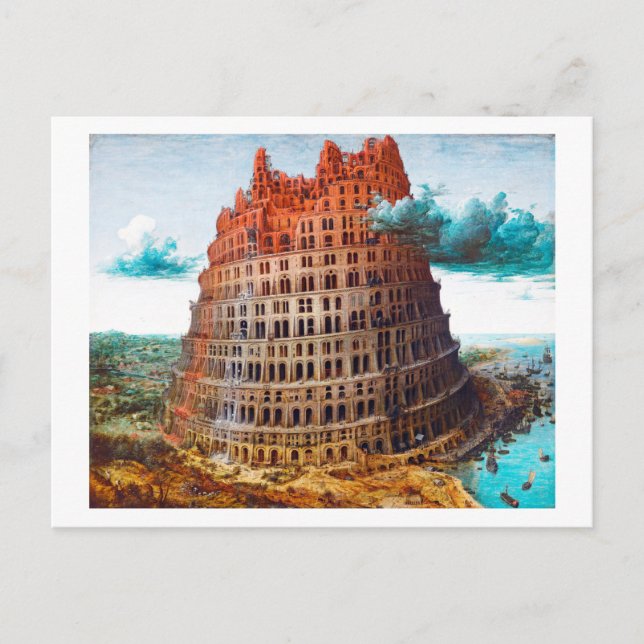 Tower of Babel, Pieter Bruegel the Elder Postcard (Front)