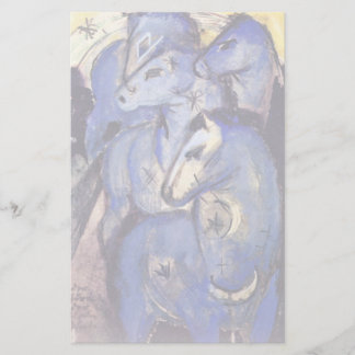 Tower Of Blue Horses By Marc Franz Stationery