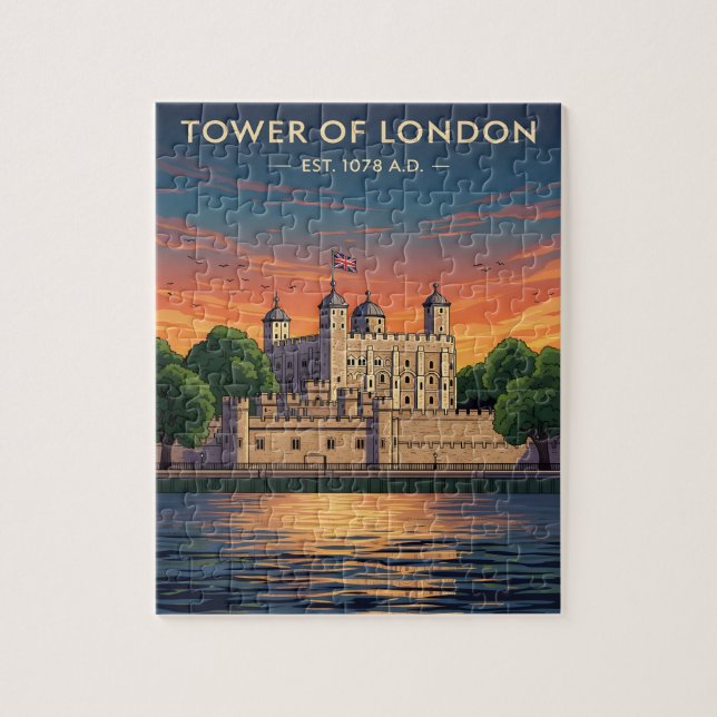 Tower of London at sunset Jigsaw Puzzle (Vertical)