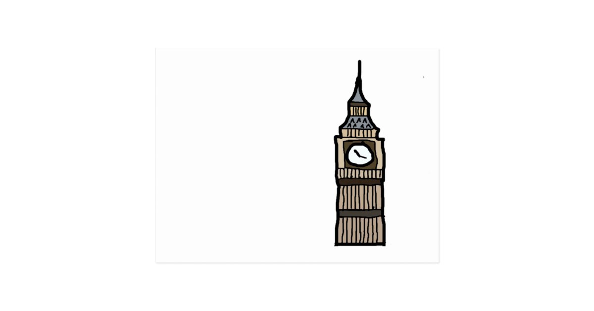 Tower Of London Big Ben Cartoon Illustration Postcard Zazzle Com