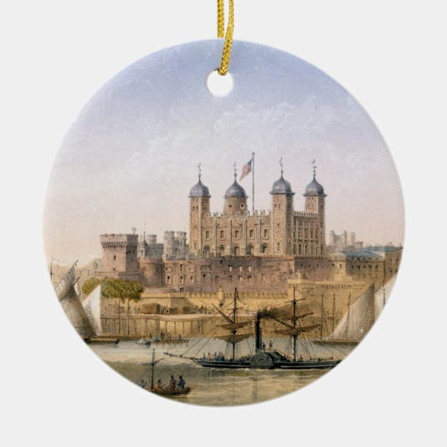 Tower of London, c.1862 (colour litho) Ceramic Ornament (Front)