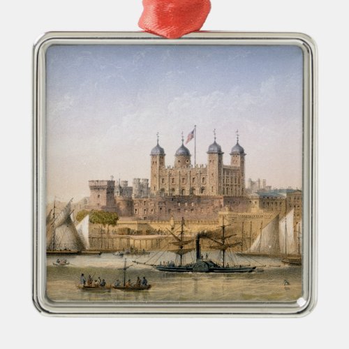 Tower of London c1862 colour litho Metal Ornament