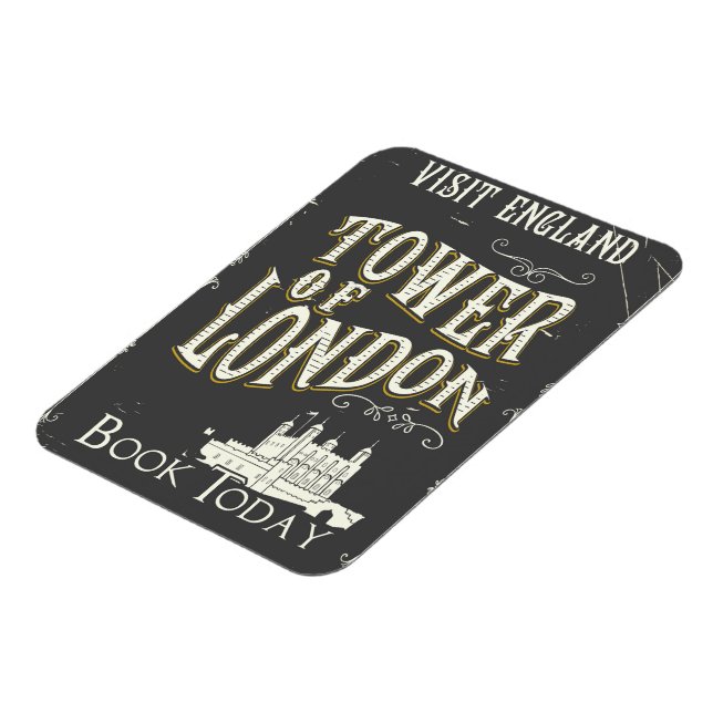 Tower of london England vintage poster Magnet (Left Side)