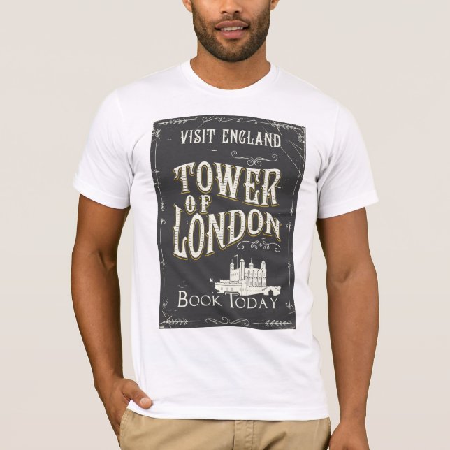 Tower of london England vintage poster T-Shirt (Front)