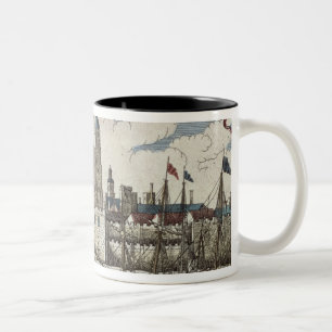 Tower of London Seen from the River Thames Two-Tone Coffee Mug