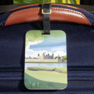 Tower of London UK Watercolor Landscape Luggage Tag
