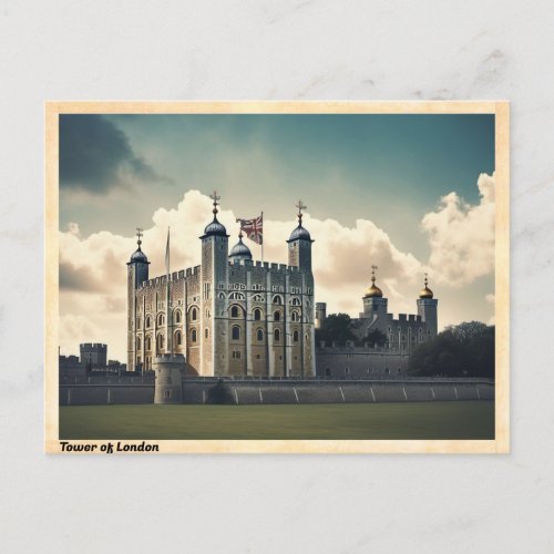 Tower of London Vintage Travel Postcard