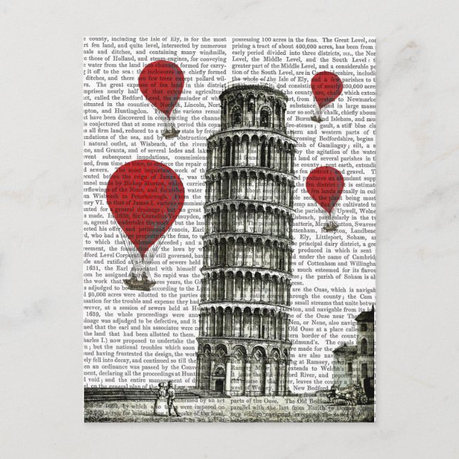 Tower of Pisa and Red Hot Air Balloons Postcard (Front)