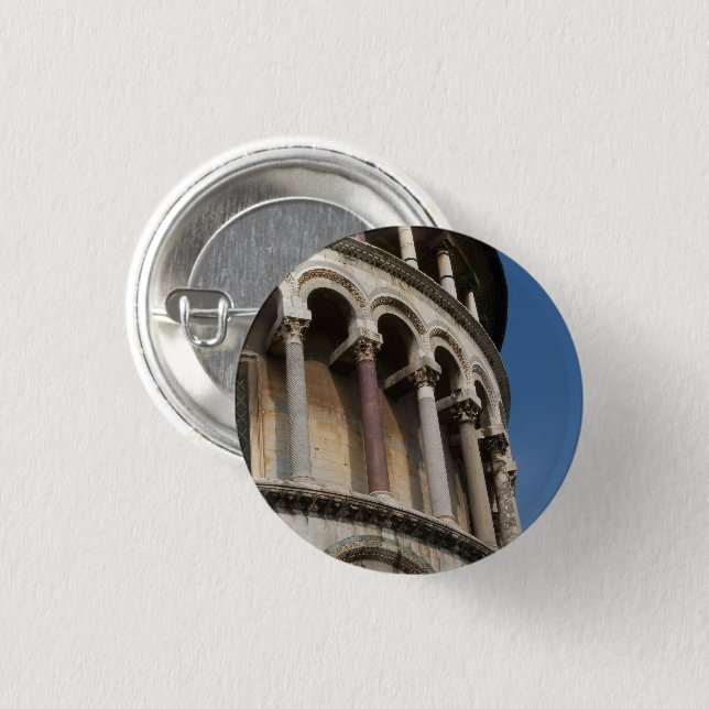 Tower of Pisa, Italy Pinback Button (Front & Back)