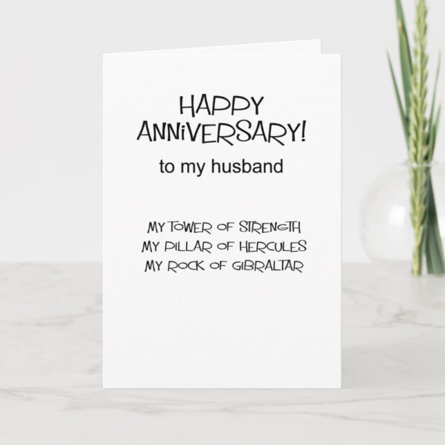 Tower of strength wedding anniversary card (Front)