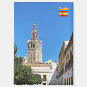Tower of the Cathedral in Seville, Spain, travel Magnet