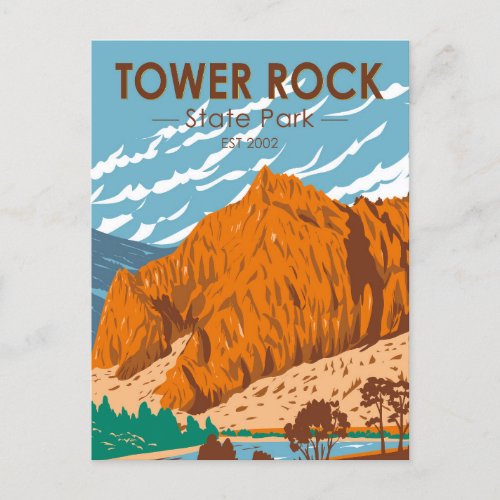 Tower Rock State Park Montana Vintage Postcard