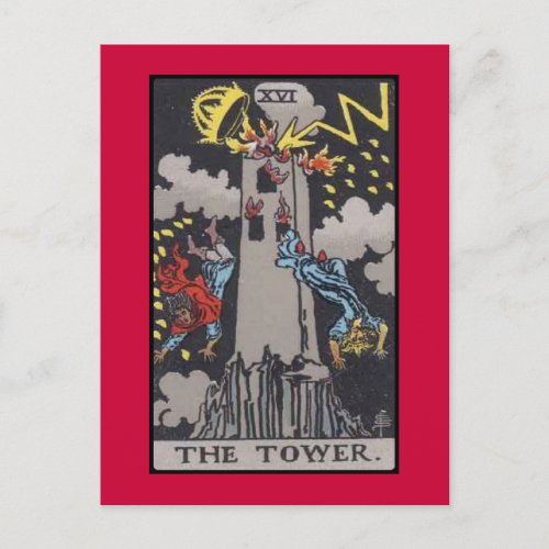 Tower Tarot Image Postcard