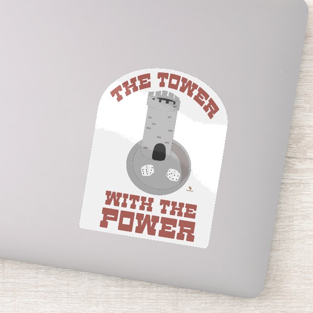 Tower With Power Dice Epic Game Castle Sticker (Detail)