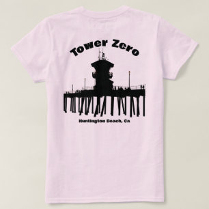 Tower Zero Silhouette - Huntington Beach Pier  T-Shirt