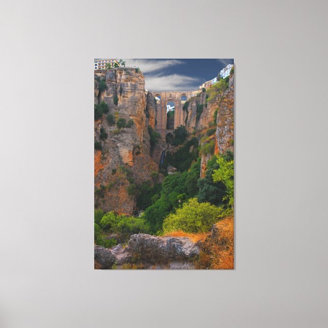 TOWERING FROM ABOVE- RONDA, SPAIN CANVAS PRINT (Front)