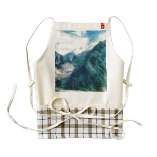 Towering Himalayan mountains Zazzle HEART Apron