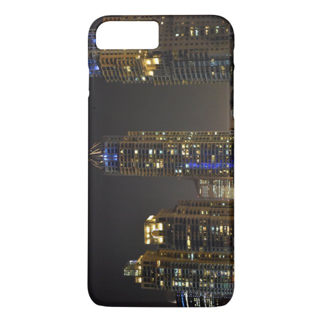 Towers in Dubai Marina at night Case-Mate iPhone Case (Back)