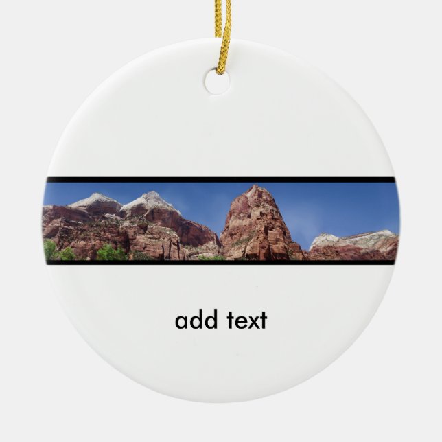 Towers of the Virgin Panoramic Ceramic Ornament (Front)