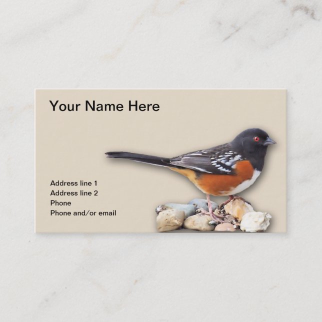 TOWHEE #1 BUSINESS CARD (Front)