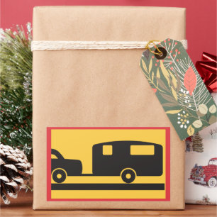Towing A Caravan Rectangular Sticker