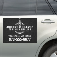 Towing and Hauling Car Magnet