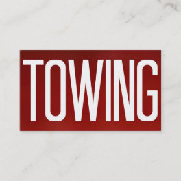 Towing Bold Red Business Card