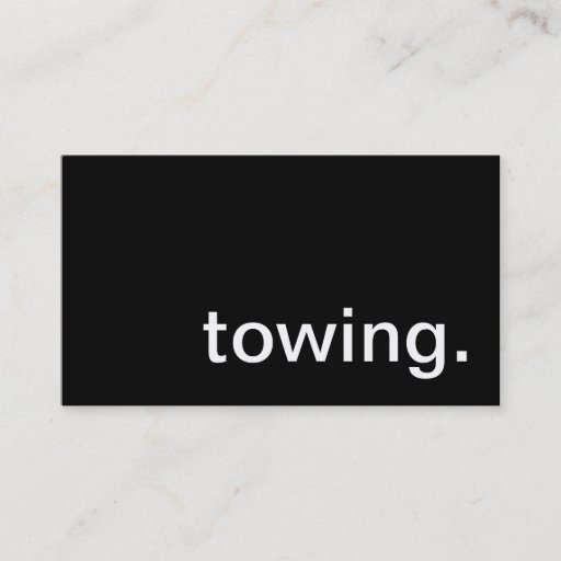 Customizable Towing  Business Card