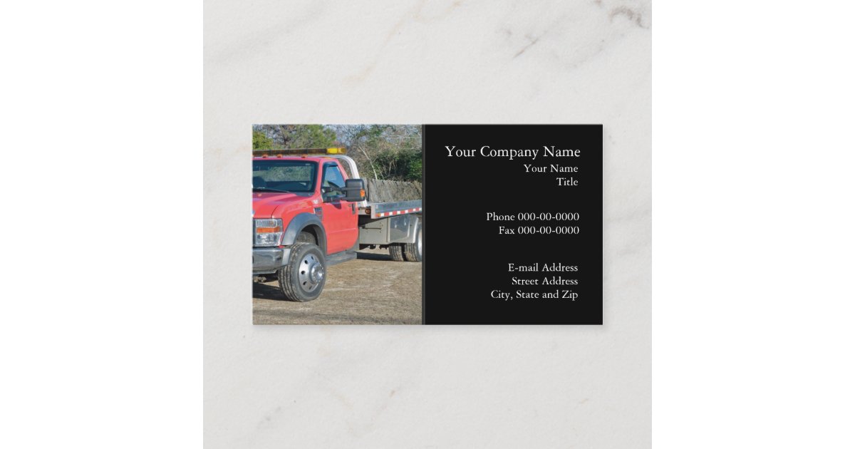 Towing Business Card | Zazzle