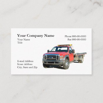 Towing Business Card by BusinessCardsCards at Zazzle