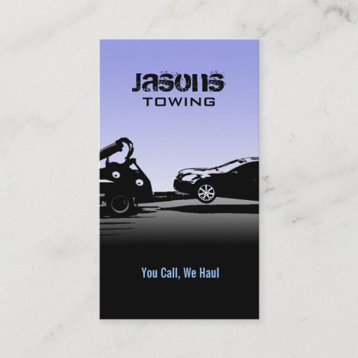 Customizable Towing Business Cards