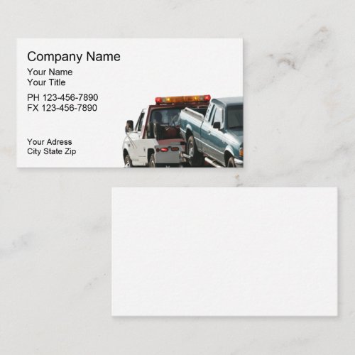 Towing Business Cards