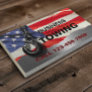 Towing Company Patriotic Metal Tow Truck Hook  Business Card