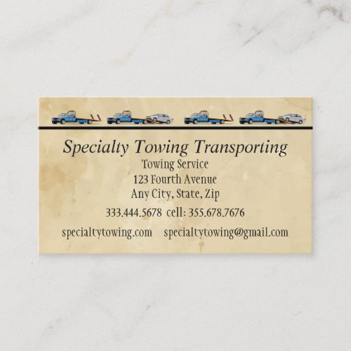 Towing Roadside Assistance Recovery Transportation Business Card
